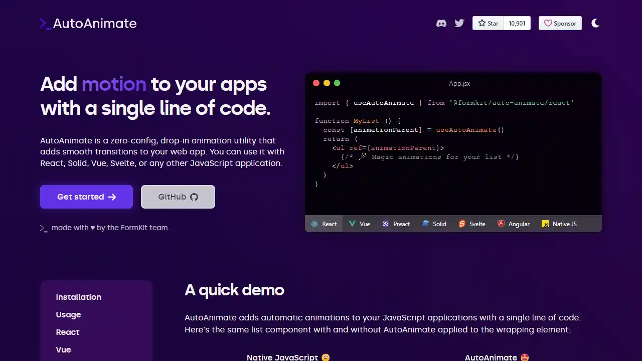 AutoAnimate web preview