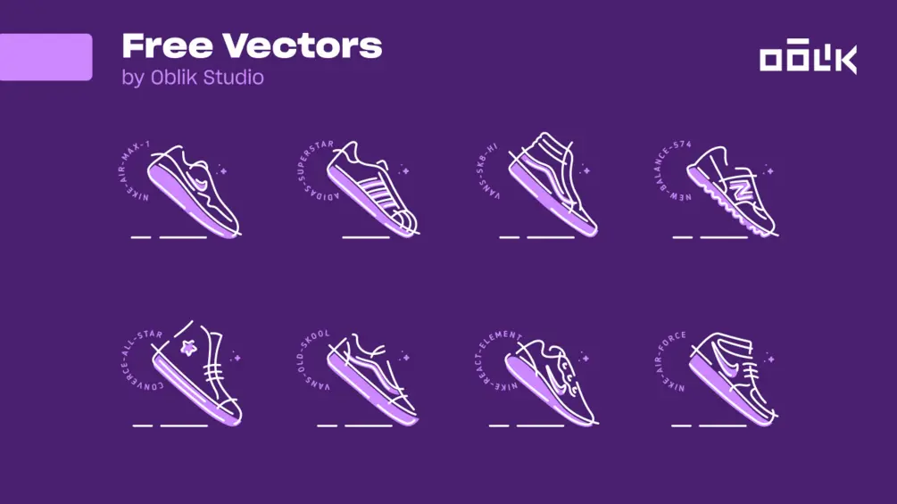 Sneakers Vector Set web preview