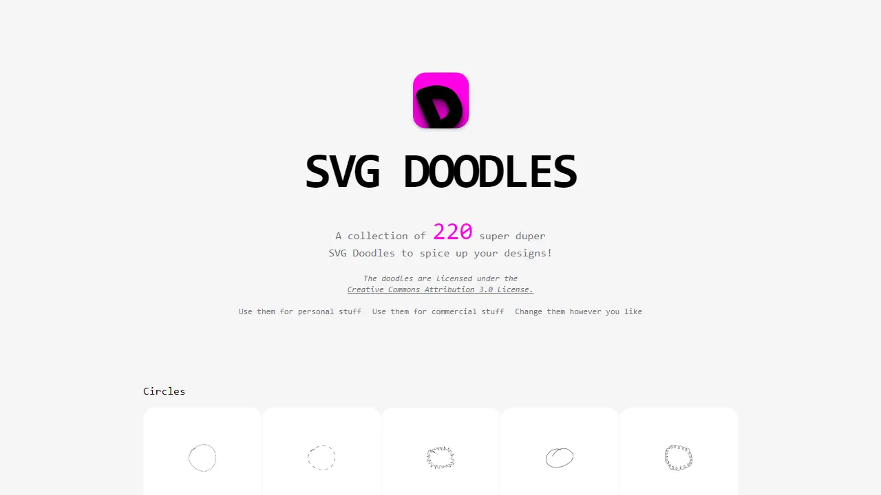 SVG DOODLES web preview