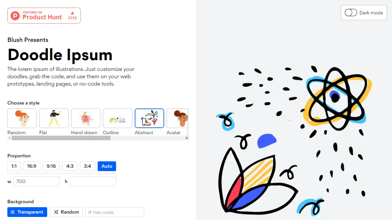 Doodle Ipsum web preview