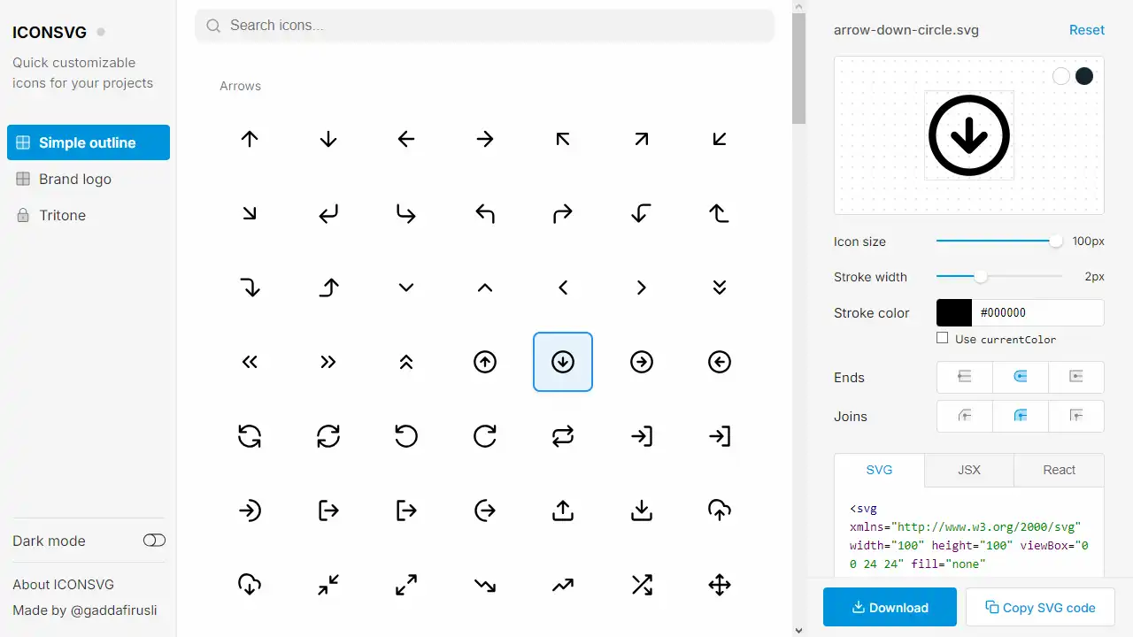 ICONSVG web preview