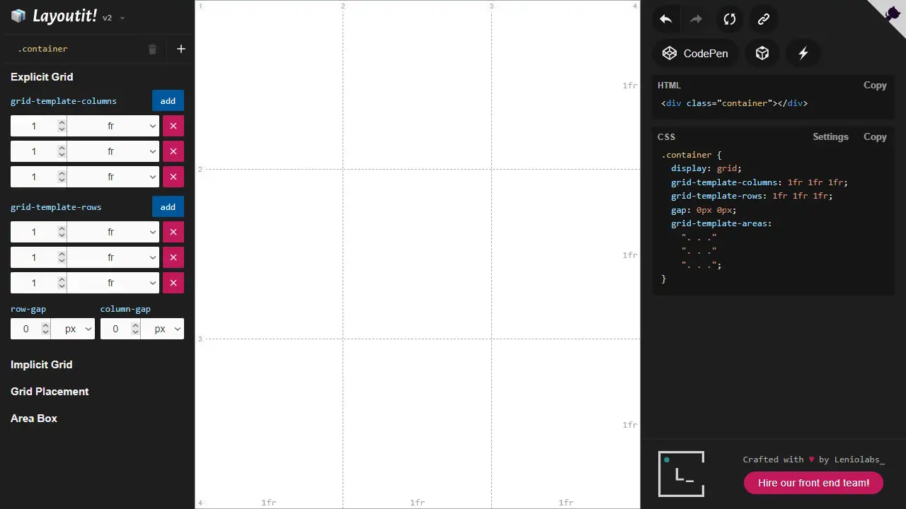 Layoutit Grid web preview