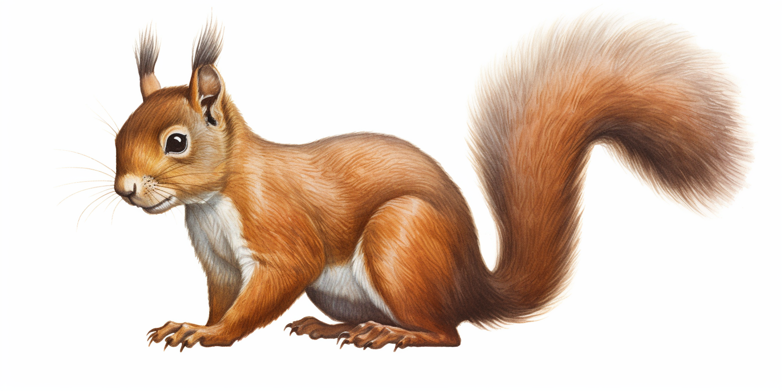 Naturalistic Illustration of a Squirrel