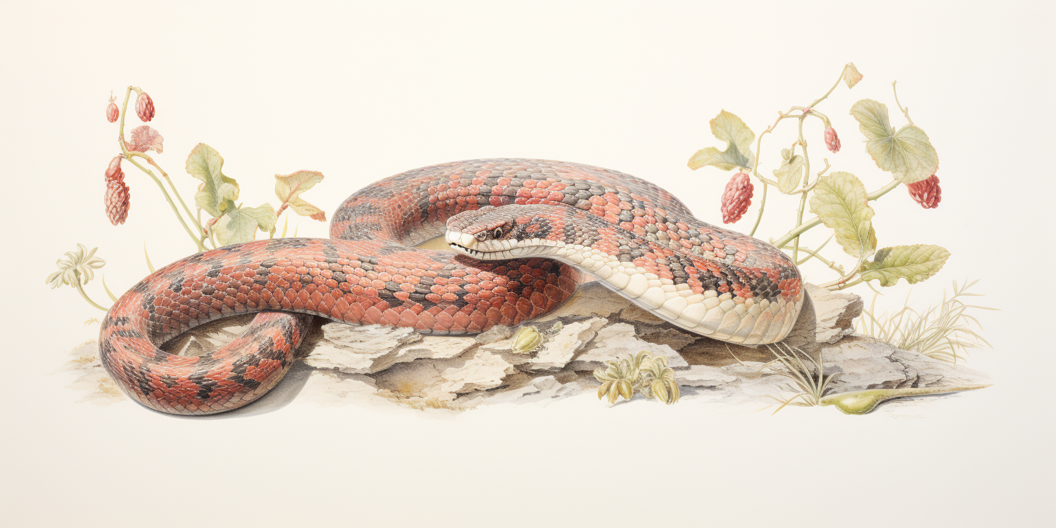 Naturalistic Illustration of a Snake