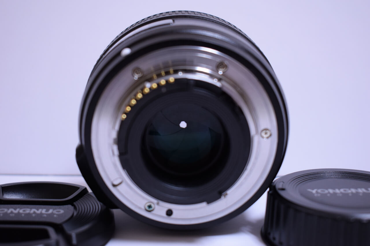 YONGNUO YN50mm F1.8Nは絞り羽が7枚