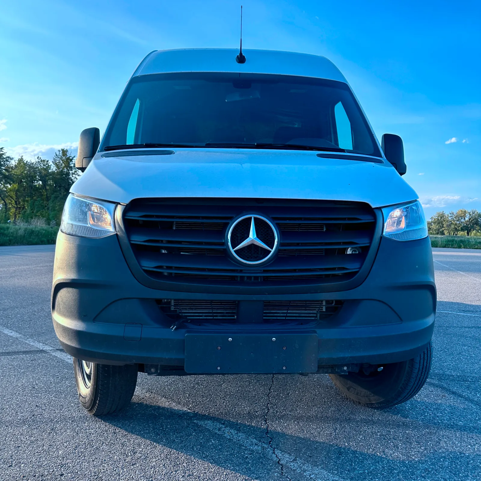 Looking for a long-wheelbase Sprinter van (2017+) with diesel engine. This unit is for a conversion project, so interior condition is less important than mechanical reliability. 
Cargo or passenger configuration both accepted. Thank you!