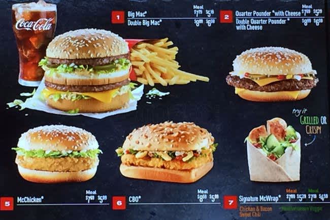 how much does a big mac cost in canada