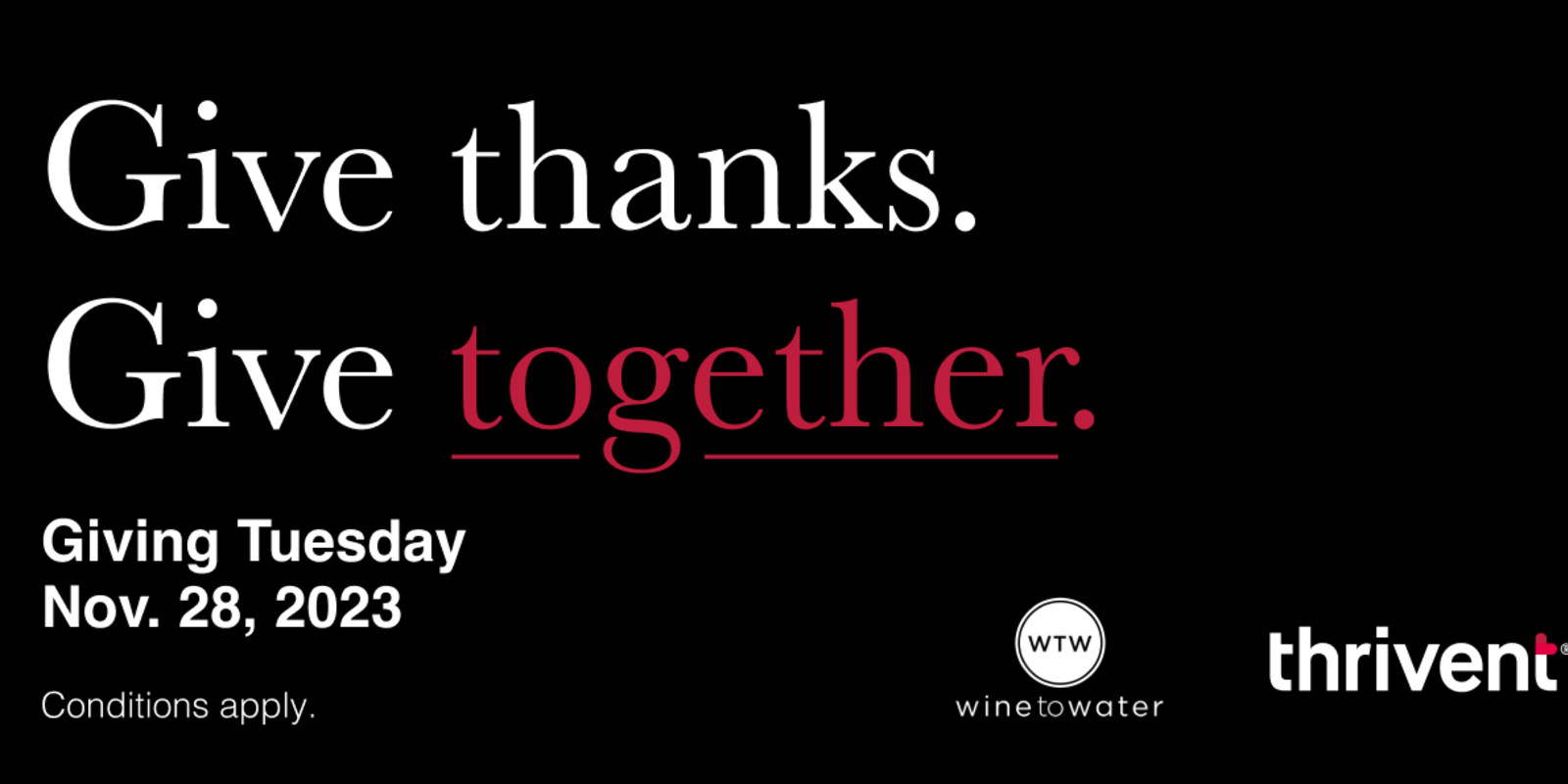 "Wine To Water" Thrivent Action Teams