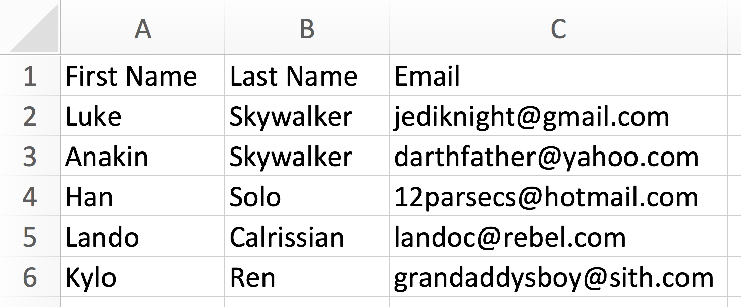 CSV File Format