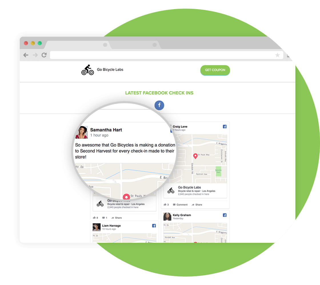 Social media feeds can be connected to the Influence Board to show the amount of support your campaign externally recieves.