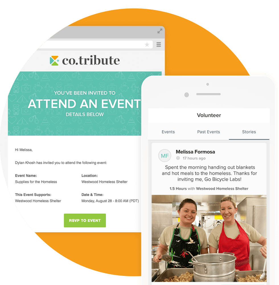 Invitations can be sent to clients to attend events held by your company; and afterwards, clients can post their stories and photos from the event.