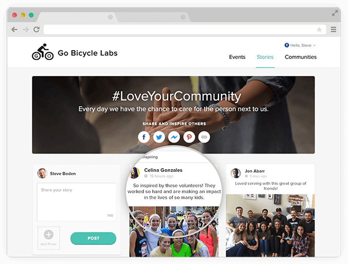 Community Boards give you and your team the ability to combine all your inspiring photos, stories, and events on one organized platform.