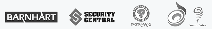 Barnhart, Security Central, Popeyes Louisiana Chicken, Vitaligent, Jamba Juice