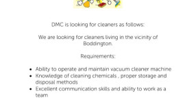 OTHER LOCAL VACANCIES - DMC CLEANER