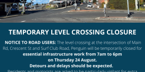 TEMPORARY LEVEL CROSSING CLOSURE | PENGUIN