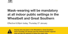 Mask Wearing Mandatory in the Wheatbelt and Great Southern