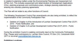 Notice of Public Exhibition - Draft Lachlan Shire Council Community Participation Plan and associate…