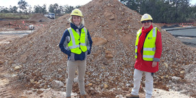 Segregated concrete waste reused at TRC facility