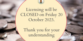 Licensing Closed - Friday 20 October 2023