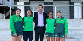 Australian Women’s Rugby 7’s team celebrate new clubhouse amenities for Porter Reserve