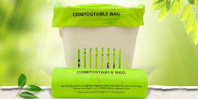 Look out for the new green compostable bags!