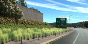 Landscaping to beautify highway