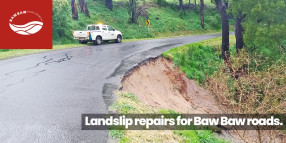 Landslip repairs for Baw Baw roads