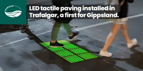 LED tactile paving installed in Trafalgar, a first for Gippsland