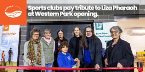 Sports clubs pay tribute to Liza Pharaoh at Western Park opening