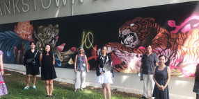 Lunar New Year Mural telling stories of emerging Artists in Western Sydney