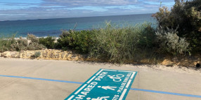 Have you seen our new shared path stencils on the foreshore?