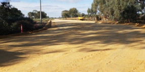 Works occurring to widen Pratt Road bridge access