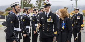 A day of celebration: crew of HMAS Huon come to town