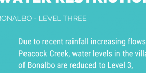 Bonalbo water restrictions reduced to Level 3