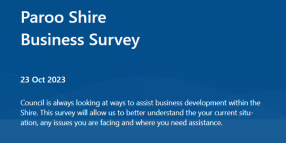 Paroo Shire Business Survey