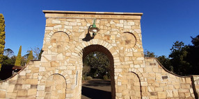 Renewal work to temporarily close Queens Park Botanic Gardens sandstone arch entry