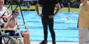 Ian Thorpe joins Council to launch new accessibility feature at Wollondilly Leisure Centre