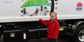 Student’s environmental message is displayed on waste collection truck as new in-house service begin…