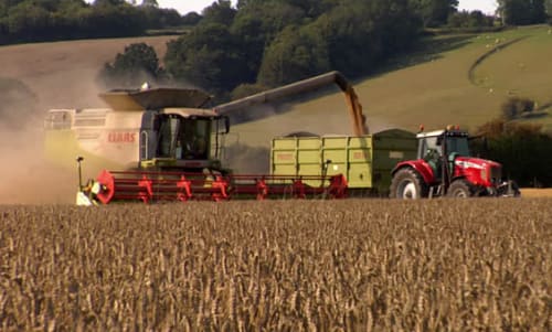 Wheat farm machinery