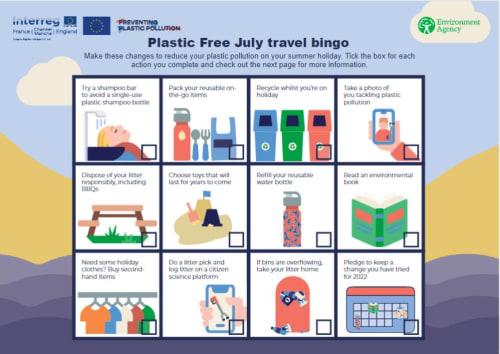 Holiday waste reduction bingo