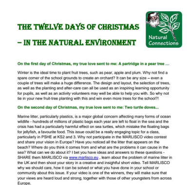 The Twelve Days of Christmas - in the natural environment