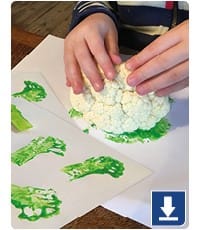 Cauliflower craft - Tractor Ted Farm School