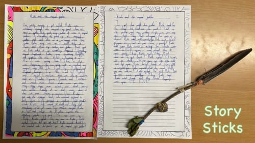 Story Sticks: connecting nature and writing