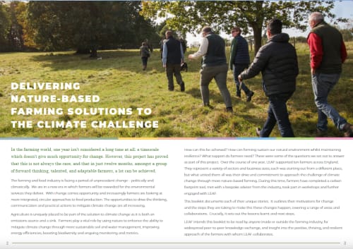Delivering Nature Based Farming Solutions to the Climate Challenge
