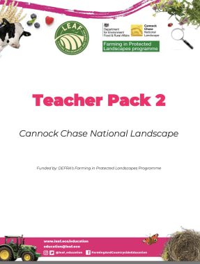 Teacher Pack 2 - learning about food, farming and the landscape of Cannock Chase National Landscape