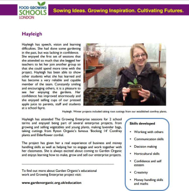 The Growing Enterprise Project at Garden Organic