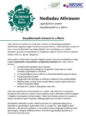 BBSRC Science on the Farm Teacher Notes (Welsh) to accompany posters