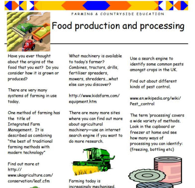 Food production and processing