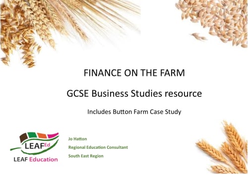 GCSE Business Studies - Finance on the Farm