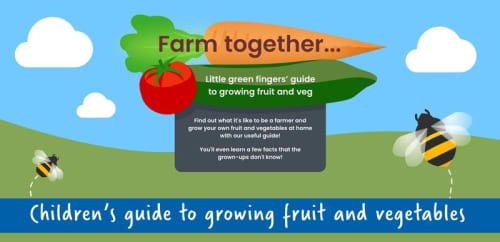 Kid's fruit and vegetable growing cheatsheet